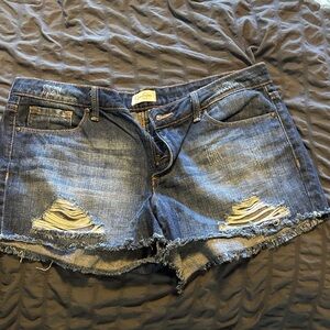 Jessica Simpson Blue Distressed Jean Shorts